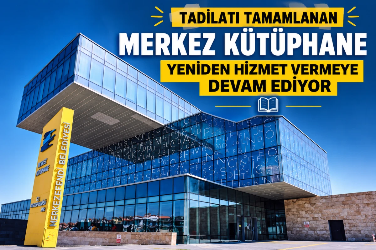 TADİLATI TAMAMLANAN MERKEZ K&Uuml;T&Uuml;PHANE YENİDEN HİZMET VERMEYE DEVAM EDİYOR