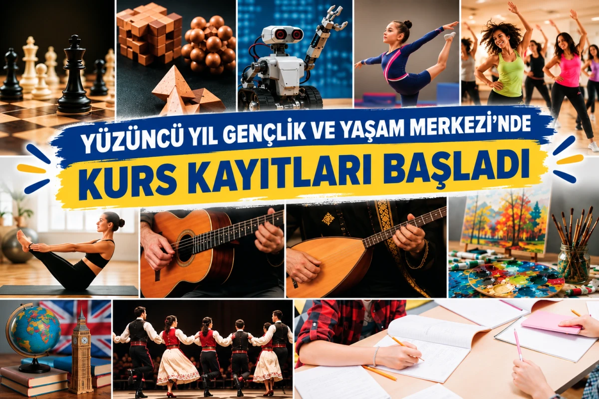 Y&Uuml;Z&Uuml;NC&Uuml; YIL GEN&Ccedil;LİK VE YAŞAM MERKEZİ&rsquo;NDE KURS KAYITLARI BAŞLADI